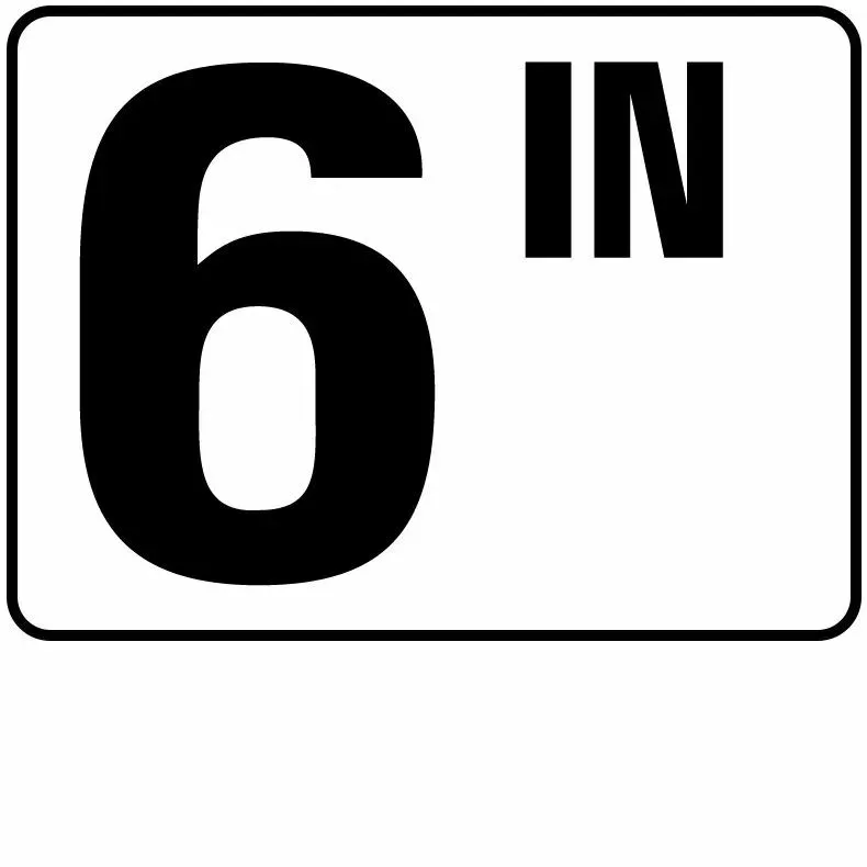 Inlays P410506 Inch Series Plastic Stick-on Info Tile, 6 IN