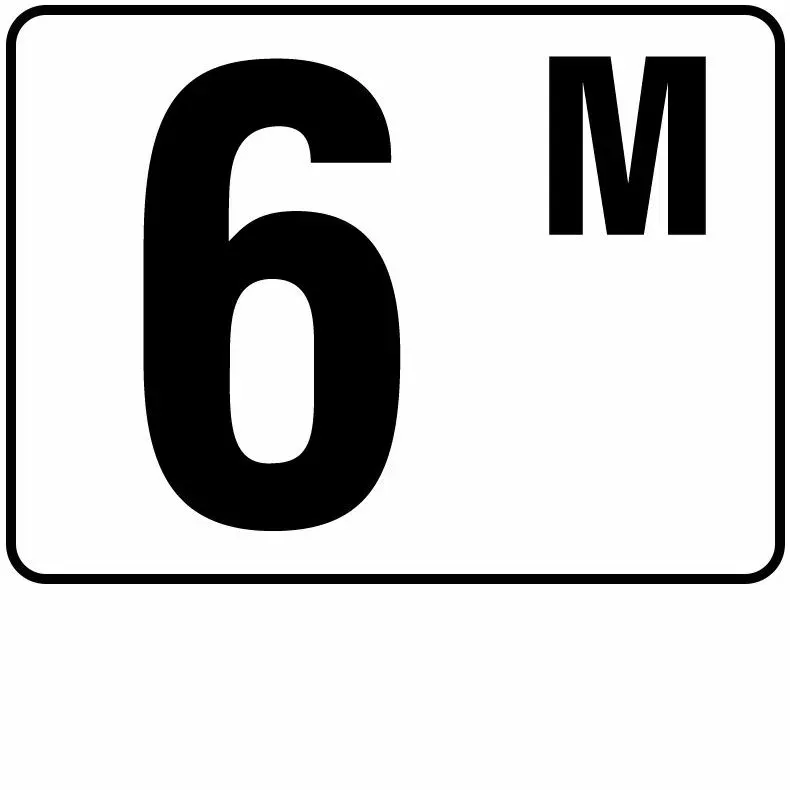 Inlays P413060 Metric Series Plastic Stick-on Info Tile, 6 M
