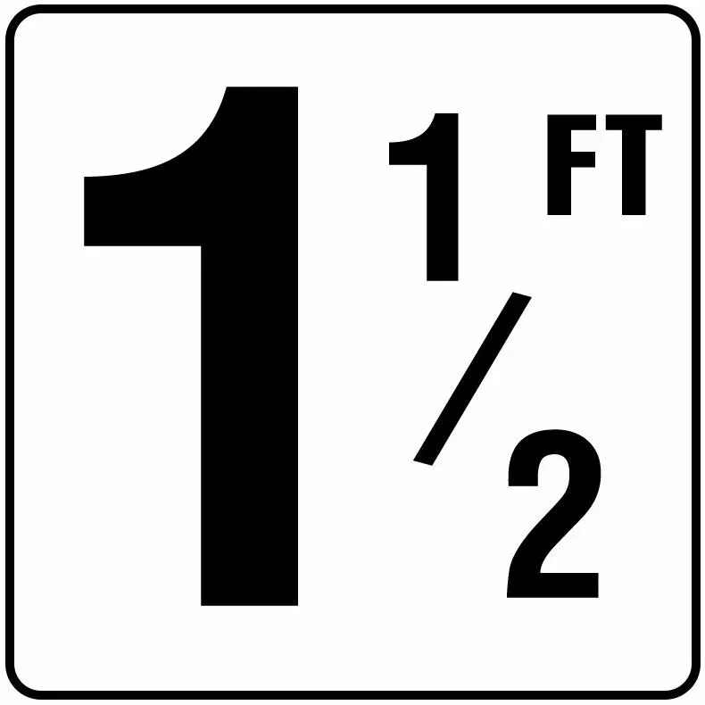 Inlays V620015 Foot Series Stick-on Vinyl Info Tile, 1-1/2 FT
