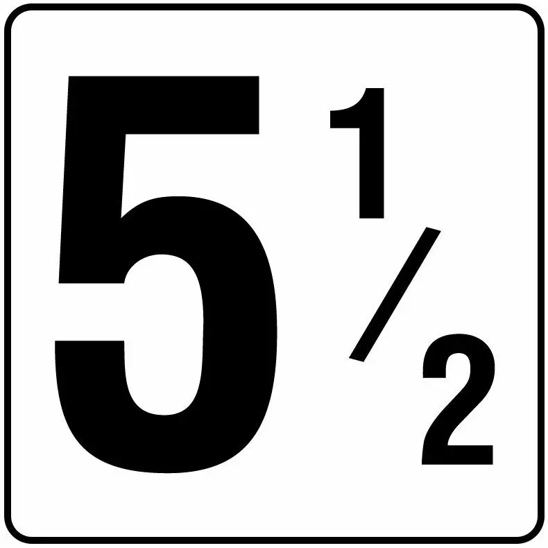 Inlays V621055 Number Series Stick-on Vinyl Info Tile, 5-1/2