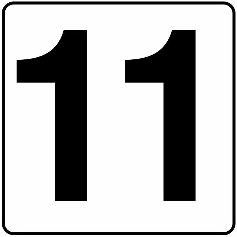 Inlays V621093 Number Series Stick-on Vinyl Info Tile, 11