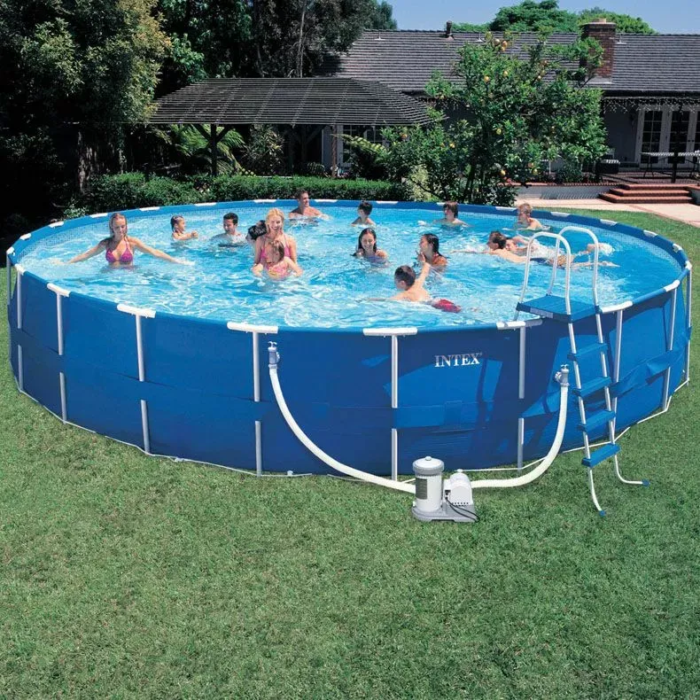 Intex Round Steel-Frame Quick Pool, 24 ft x52 in