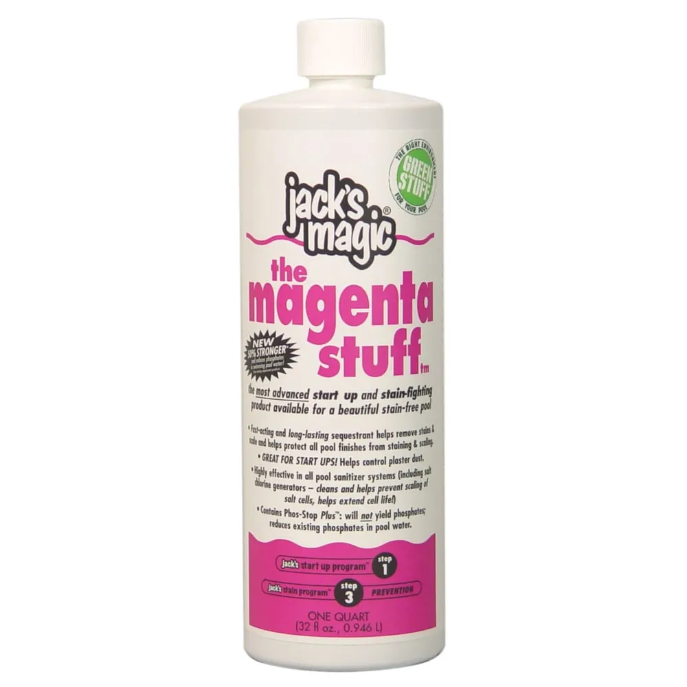 Jacks Magic Magenta Stuff Metal Remover, 32 oz Bottle | MAGENTA032