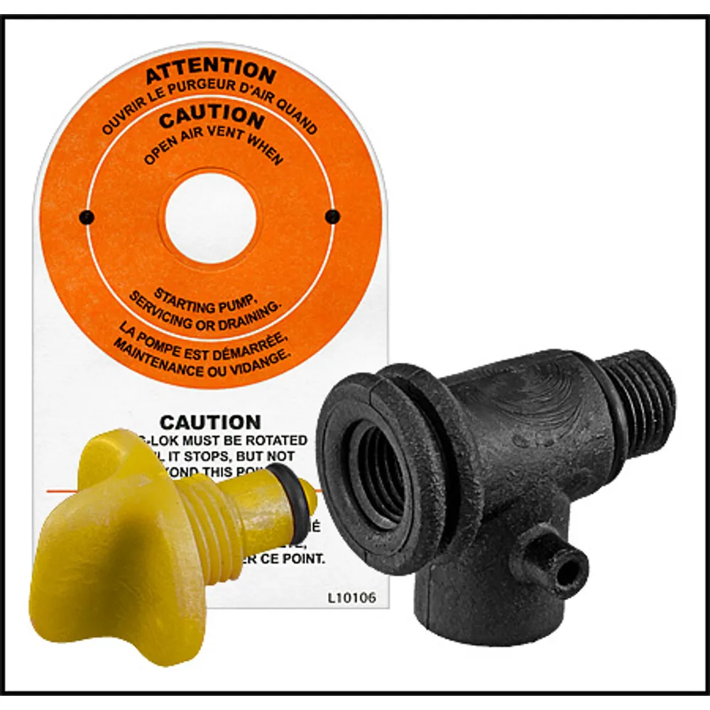 Jacuzzi 1/4″ Bleeder Tee Air Valve Assembly Kit For Cantar Eartworks DE Filters (#42297200K)