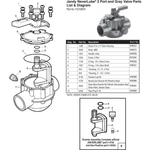 Jandy 2″ To 2-/12″ 2-Way Valve (#2876)