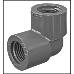 Lasco 1/2″ 90 Degree PVC Pipe Fitting SCH 80 FPT X FPT (#808-005)