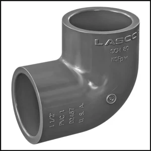 Lasco PVC #806-015 – Elbow 90 degrees SCH 80 1-1/2″ Slip