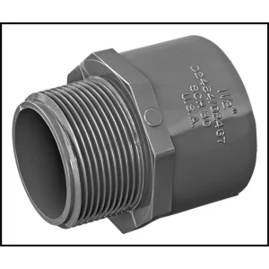 Lasco PVC #836-015 – Male Adaptor (SCH 80) 1-1/2″