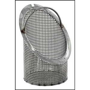MER-MADE S.S. BASKET FOR 3 & 4″ STRAINER, DIAMETER 6 3/4″ ANGLED, “M” SERIES STRAINERS