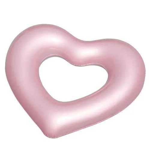 Metallic Heart Inflatable Ring