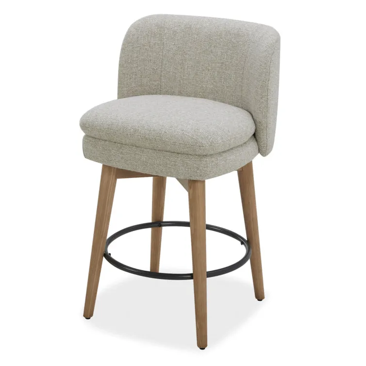 Mia Swivel Fabric 26″ Counter Stool – Beige