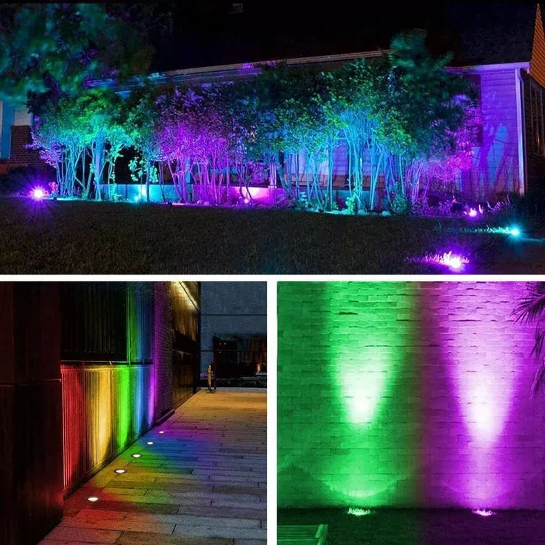NeuTerra Smart LED Colored Pathway Up-Lights, 2 Pack