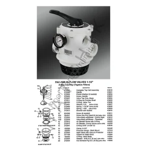 PAC FAB-TAGELUS MULTIPORT VALVE 1-1/2″ W/SPEC THRD #261124