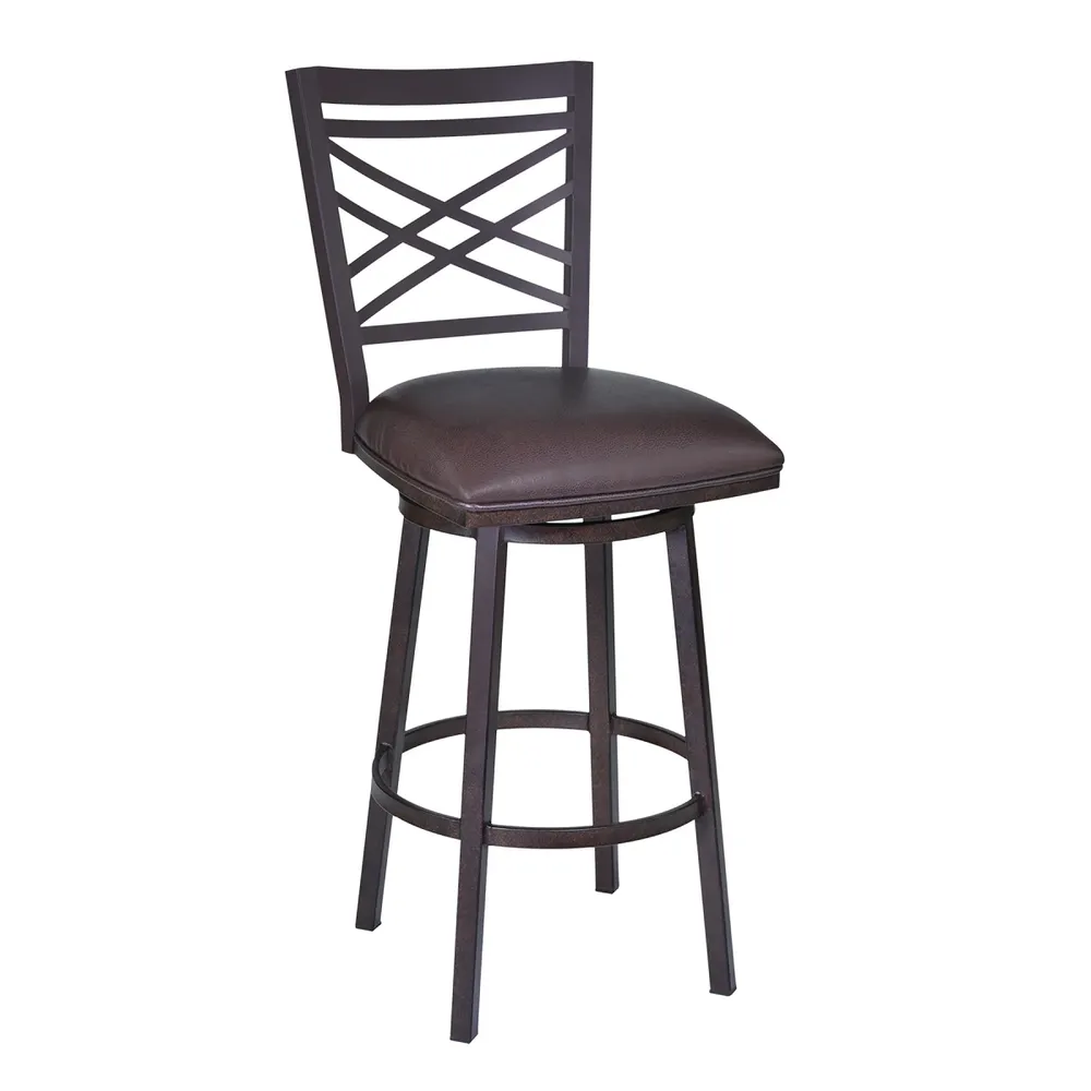Panama Swivel 30″ Barstool – Auburn Bay/Brown