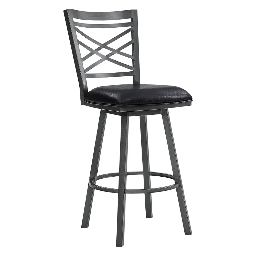 Panama Swivel 30″ Barstool – Mineral/Black