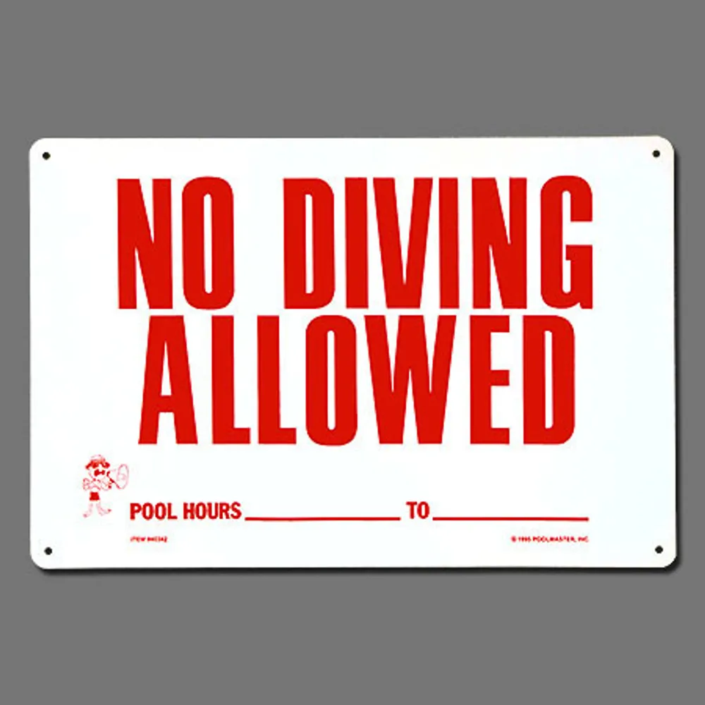 Poolmaster “No Diving Allowed” Sign (#40342)