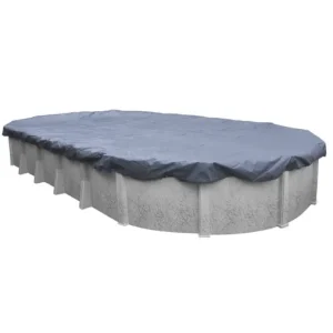 Pooltux Silver 18′ x 34′ Skirted Winter Cover, 15 Year