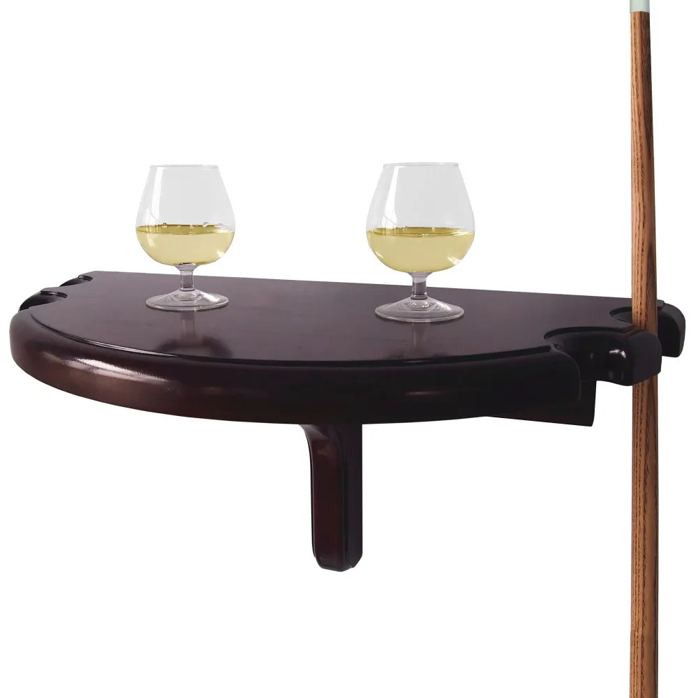 Premium Half Moon Wall Shelf – Mahogany