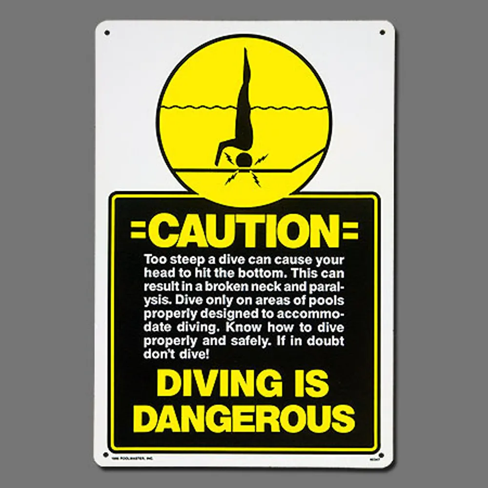 SIGN-“CAUTION DIVING DANGEROUS” #40347