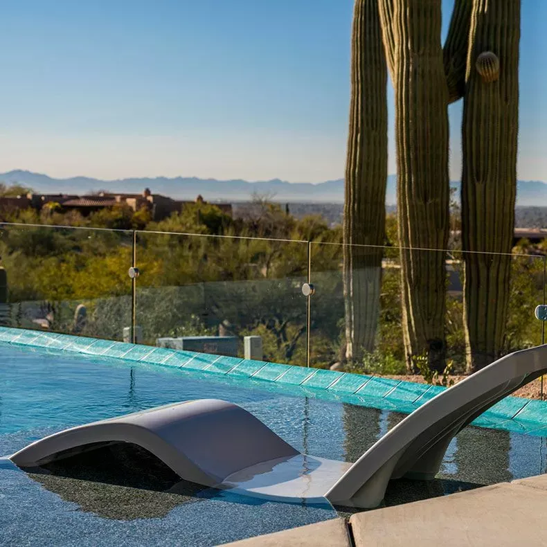 SR Smith Destination In-Pool Sun-Deck Lounger, Gray, Single