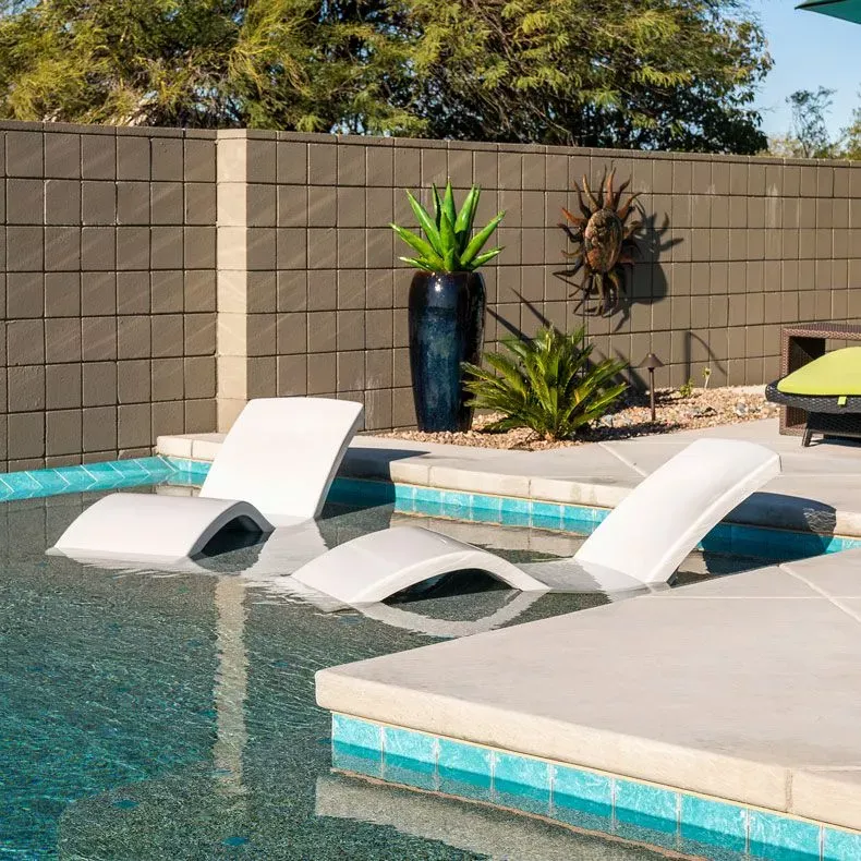 SR Smith Destination In-Pool Sun-Deck Lounger, Tan, Single
