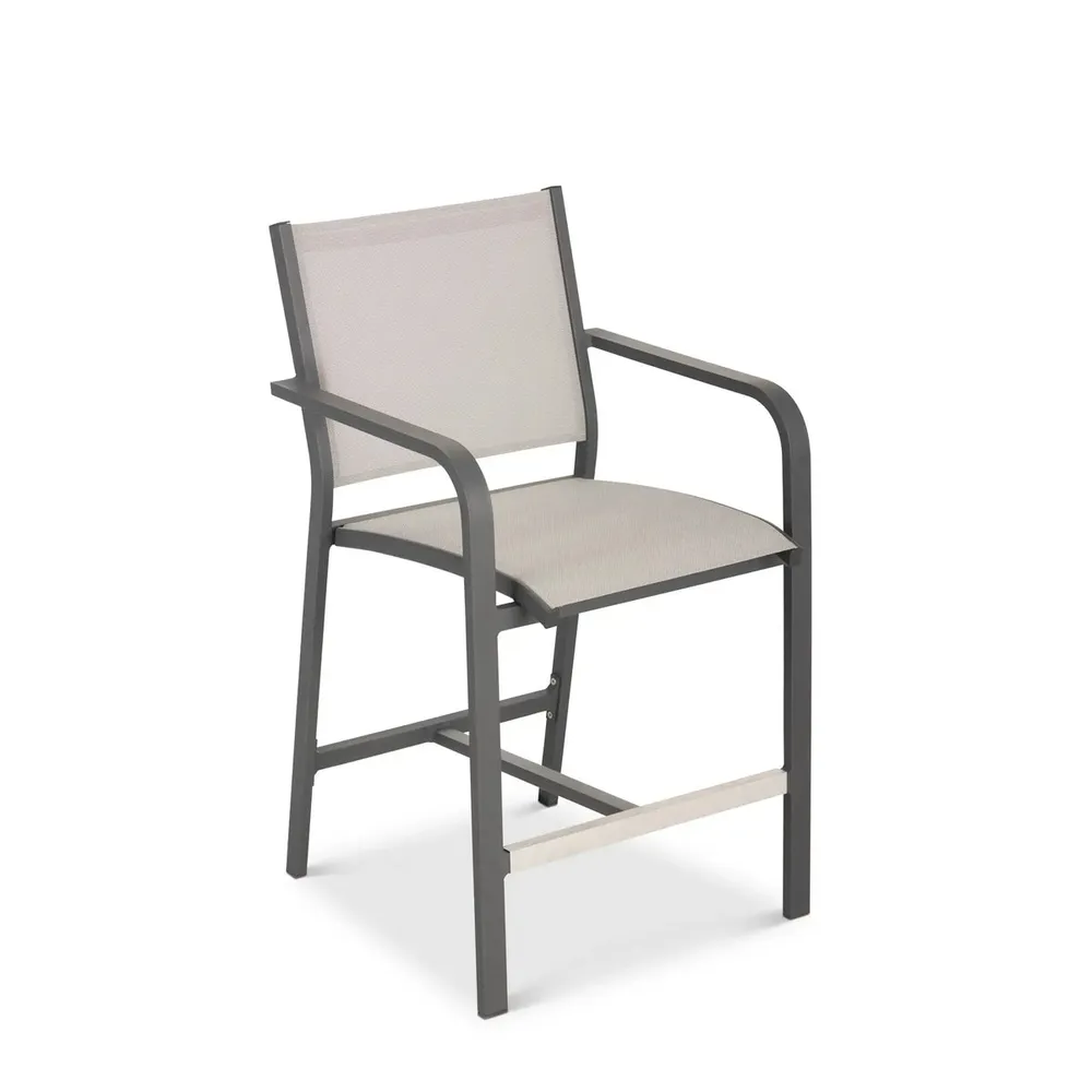 St. Kitts Sling Counter Height Stool – Graphite
