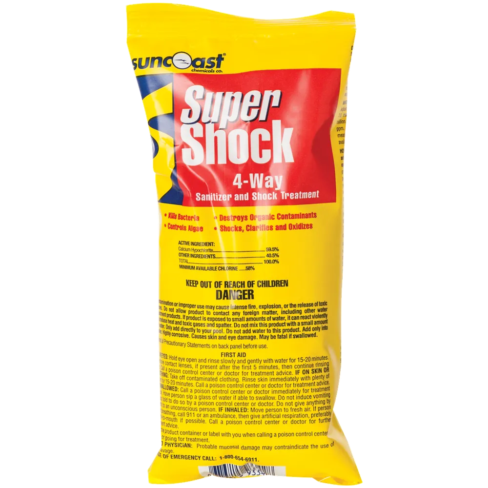 Suncoast Super Shock 4-Way Sanitizer & Shock Treatment