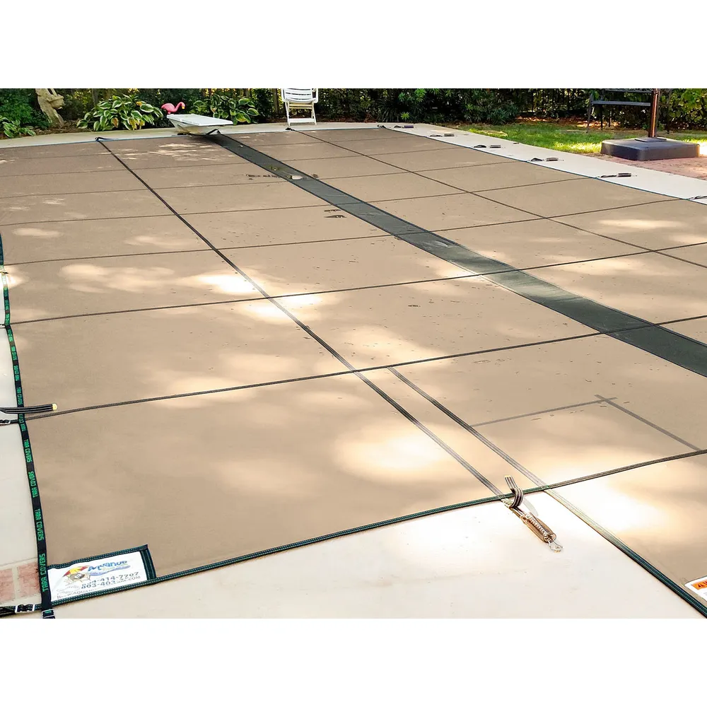 Tara Premium 18′ x 36′ 6R/2R Rectangle Solid Safety Cover w/4×8 LS 1′ OS & Full Length Drain, Tn