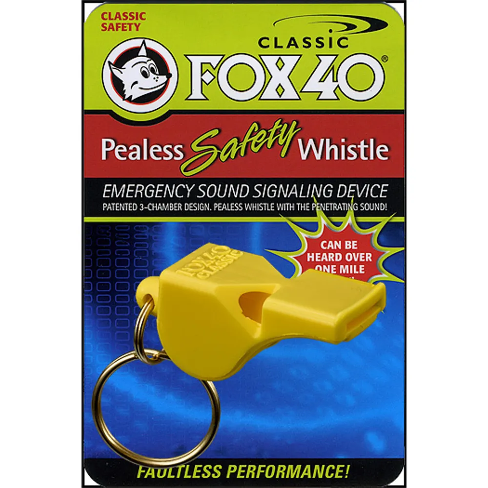 Tide-Rider Classic Fox 40 Plastic Whistle (Assorted Colors) (#040-SAS)