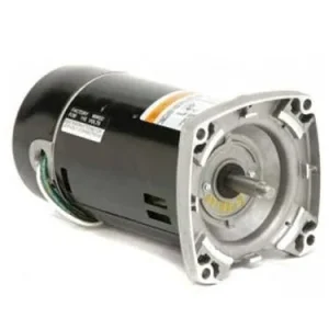 US Motors 1.5 HP 2-Speed Square Flange Threaded Shaft Motor